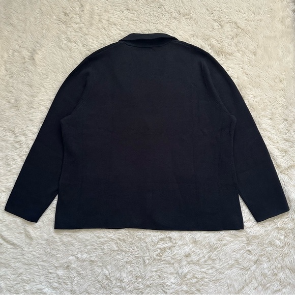 J. Crew Factory Blazer Schoolboy Sweater Single Button Front Cotton Black 3X NWT - Picture 6 of 13